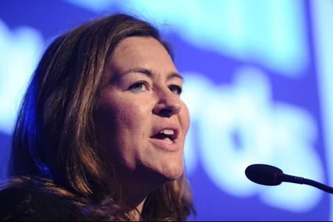 Drapers' Caroline Nodder welcomes guests at the PayPal Etail Awards 2013